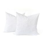 26×26 White Goose Down European Pillow Inserts by Maison Des Garçon 100% Cotton, Soft Goose Down & Feather, Luxurious and Decorative Throw Pillow Sham, (Set of 2, 26×26)
