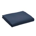 Amazon Basics Lightweight Ruffled Bed Skirt, Classic Style, Soft and Stylish 100% Microfiber with 16″ drop-Queen, Navy Blue, Solid