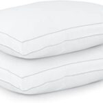 Utopia Bedding Bed Pillows for Sleeping Queen Size (White), Set of 2, Cooling Hotel Quality, Gusseted Pillow for Back, Stomach or Side Sleepers