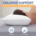 Nctoberows Bed Pillows for Sleeping Queen Size Set of 4, Luxury Hotel Quality Cooling Pillows, Super Soft Down Alternative Fill for Side Back and Stomach Sleepers