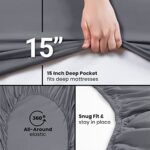 Utopia Bedding Twin XL Fitted Sheets – Bulk Pack of 2 Bottom Sheets – Soft Brushed Microfiber – Deep Pockets – Shrinkage & Fade Resistant – Easy Care (Twin XL, Grey)