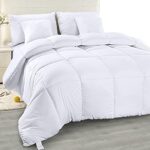 Utopia Bedding Comforter Duvet Insert – Quilted Comforter with Corner Tabs – Box Stitched Down Alternative Comforter (Twin, White)