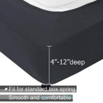 Box Spring Cover Queen Size – Jersey Knit & Stretchy Wrap Around 4 Sides, Alternative for Bed Skirt – Queen/Cal Queen, Gray