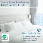 Hotel Sheets Direct 100% Viscose Derived from Bamboo Sheets King Size – Cooling Bed Sheets with 2 Pillowcases – Breathable, Moisture Wicking & Silky Soft Sheets Set- White