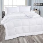 Utopia Bedding All Season Down Alternative Quilted Queen Comforter – Duvet Insert with Corner Tabs – Machine Washable – Bed Comforter – White