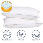 HIMOON Bed Pillows for Sleeping 2 Pack,Queen Size Cooling Pillows Set of 2,Top-end Microfiber Cover for Side Stomach Back Sleepers
