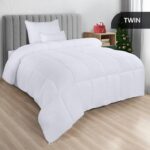 Utopia Bedding Down Alternative Comforter (Twin, White) – All Season Comforter – Plush Siliconized Fiberfill Duvet Insert – Box Stitched