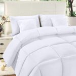 Utopia Bedding Comforter Duvet Insert – Quilted Comforter with Corner Tabs – Box Stitched Down Alternative Comforter (King, White)