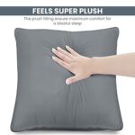 Utopia Bedding Bed Pillows for Sleeping (Grey), European Size, Set of 2, Hotel Pillows, Cooling Pillows for Side, Back or Stomach Sleepers