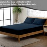 Queen 3-Piece Set – Ultra Soft Microfiber, Deep Pocket Fits Up to 15″ – Cooling, Breathable, Wrinkle-Free, Hotel Luxury, Easy Care – 1 Fitted Sheet & 2 Pillowcases – Navy Blue