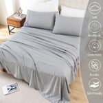 Whitney Home Textile Twin Sheet Set – 3 Piece Soft Microfiber Bed Sheets for Twin Size Bed, Fit Deep Pocket Cooling Sheets and Pillowcase Set, Hotel Durable Wrinkle Free Sheets