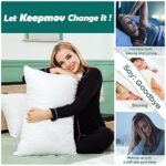 KEEPMOV Shredded Memory Foam Pillows(Queen Size), Bed Pillows for Sleeping – Adjustable Loft Pillow for Side & Back Sleepers – Luxury Firm Cooling Pillows with Washable Removable Cover