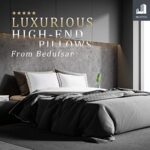 Bedufsar Bed Pillows for Sleeping, Queen Size Pillows Hotel Quality Set of 2, Firm and Supportive Gusseted Pillows for Side and Back Sleepers, Cooling Down Alternative Fluffy Soft Pillow (20×30 in)