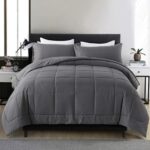 SDIII 3PCS Grey Comforter Queen, Bed in a Bag Grey Queen Comforter, Wrinkle and Fade Resistant, Hotel Luxury, Cozy Bed Set on Amazon, Queen